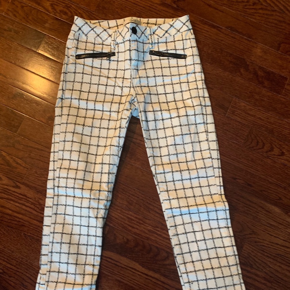 Boutique Dex windowpane plaid skinny pants 26 2